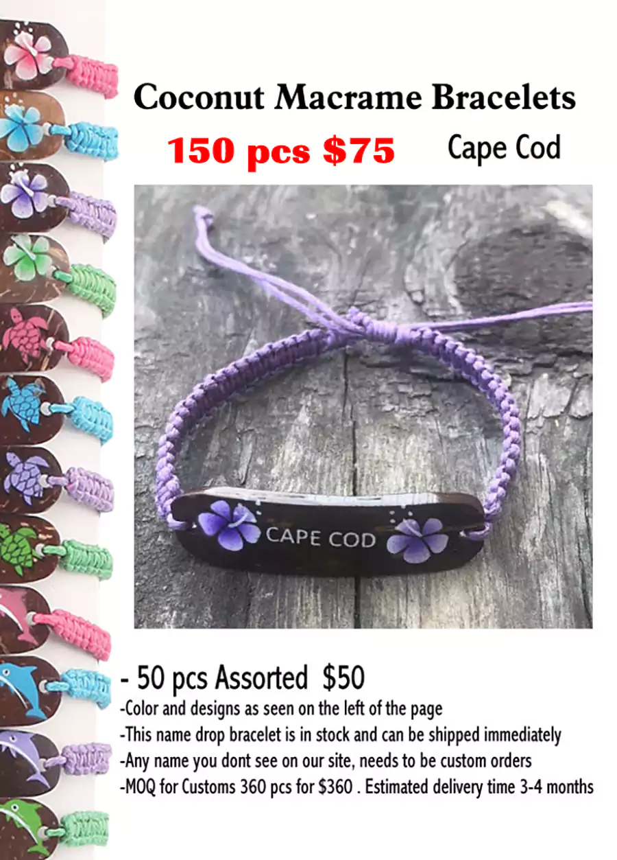 Coconut Macrame Bracelets - Cape Cod